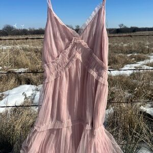 Topshop Blush Pink Mini Tulle Dress